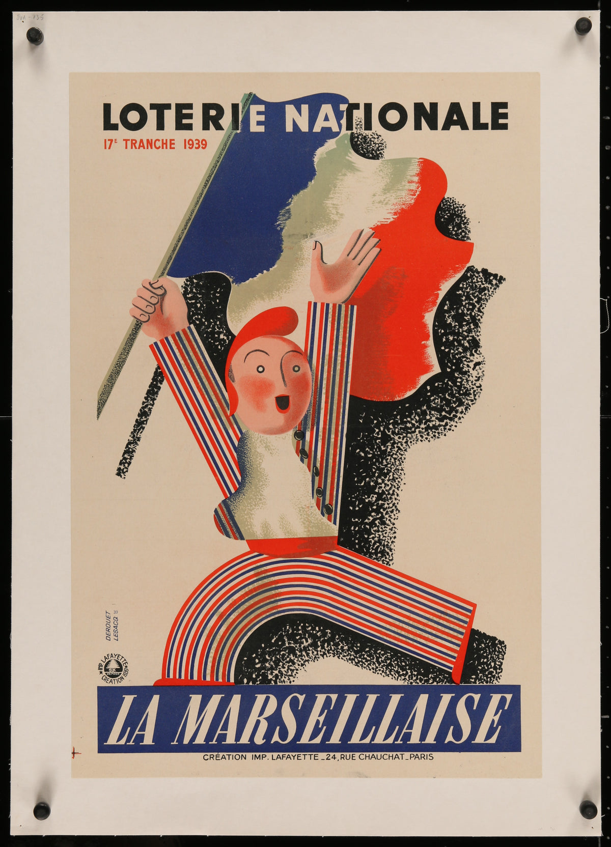 Loterie Nationale La Marseillaise - Authentic Vintage Poster