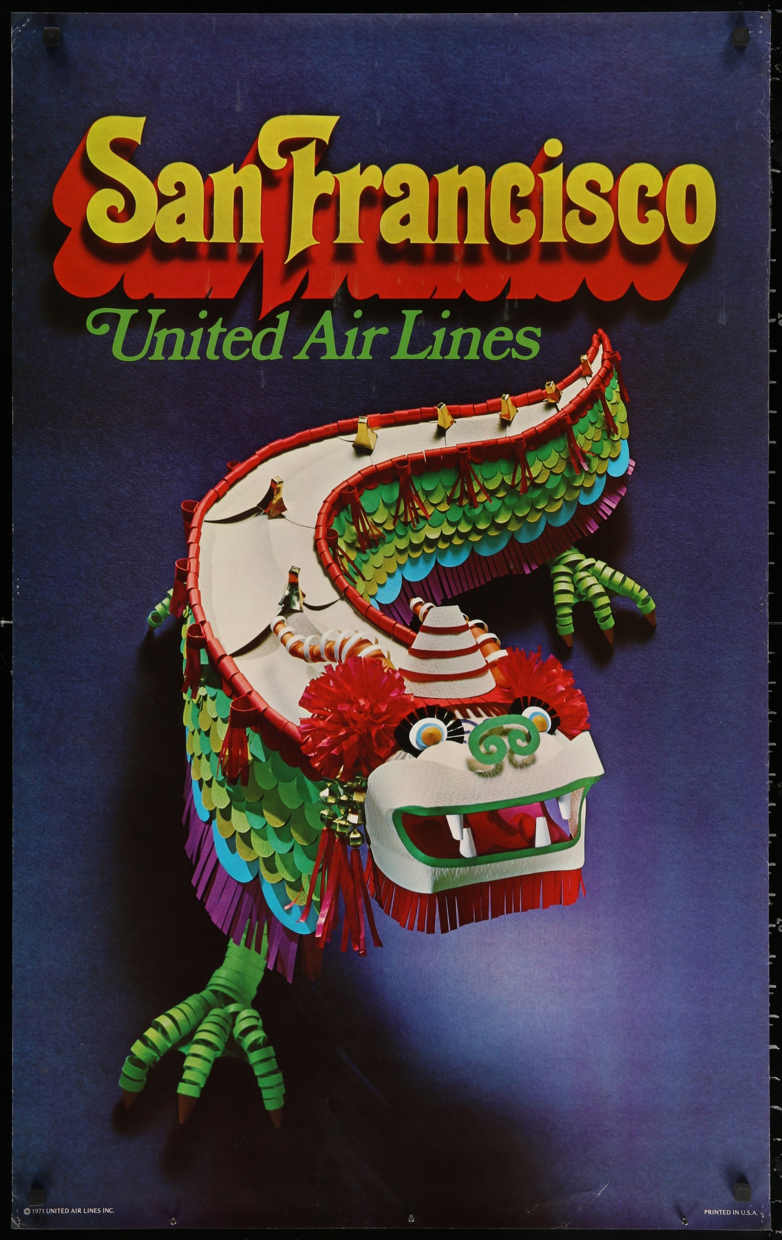 United Airlines- San Francisco - Authentic Vintage Poster