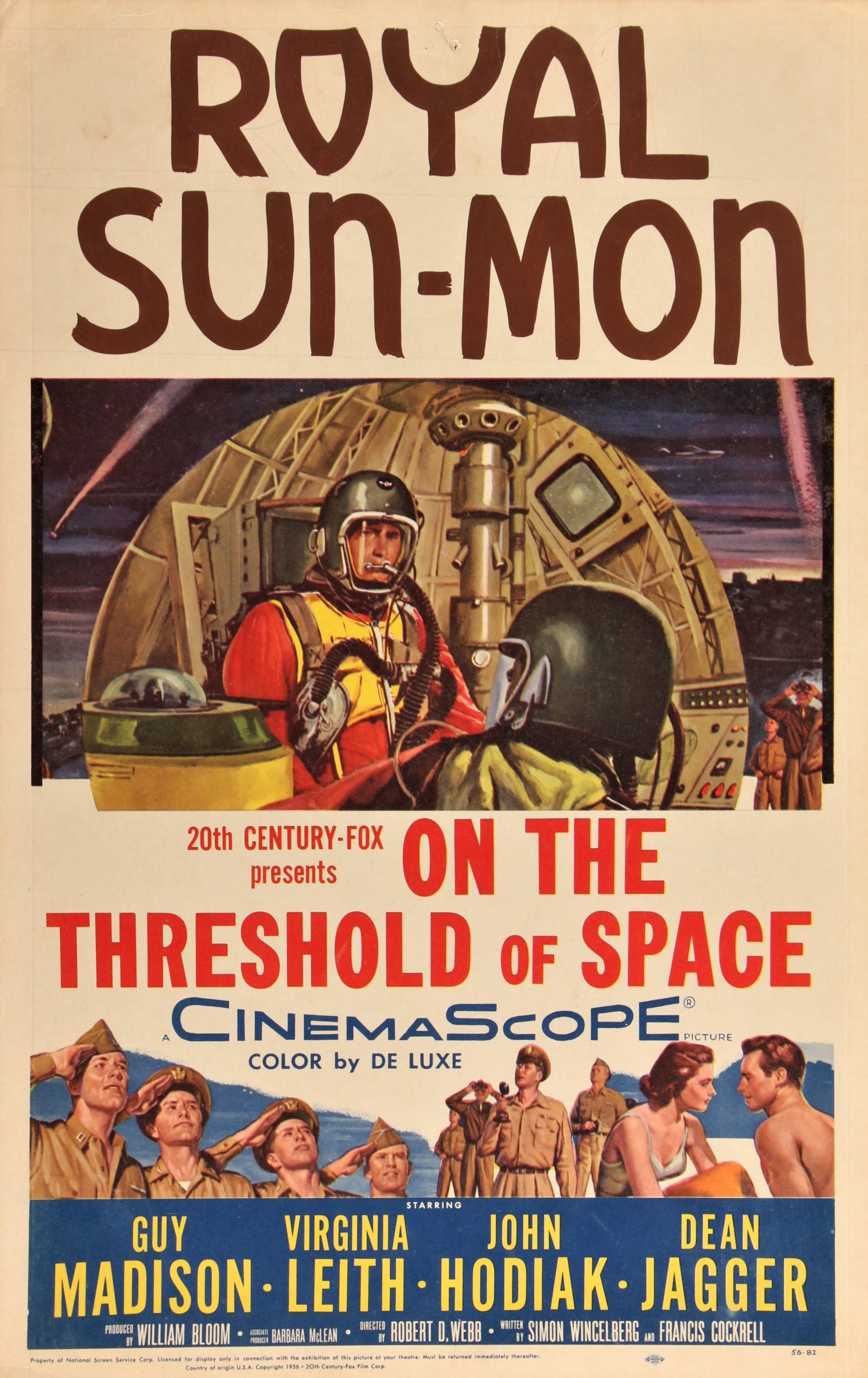 ON THE THRESHOLD OF SPACE WC 1956 scientists of the U.S. Air Force soar to glory! - Authentic Vintage Poster