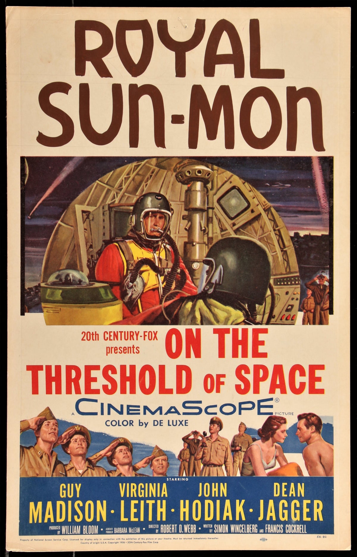 ON THE THRESHOLD OF SPACE WC 1956 scientists of the U.S. Air Force soar to glory! - Authentic Vintage Poster
