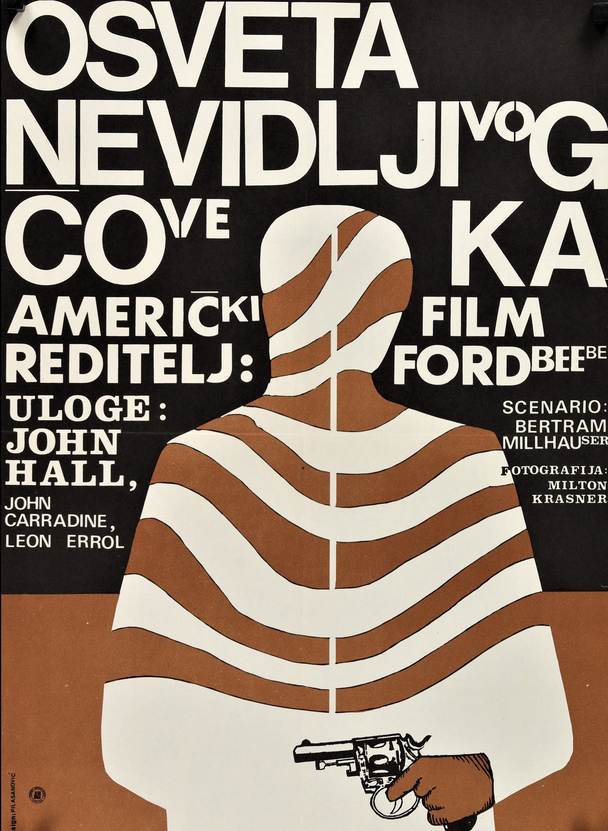 Invisible Man&#39;s Revenge- Osveta Nedidljivog Cove Ka - Authentic Vintage Poster